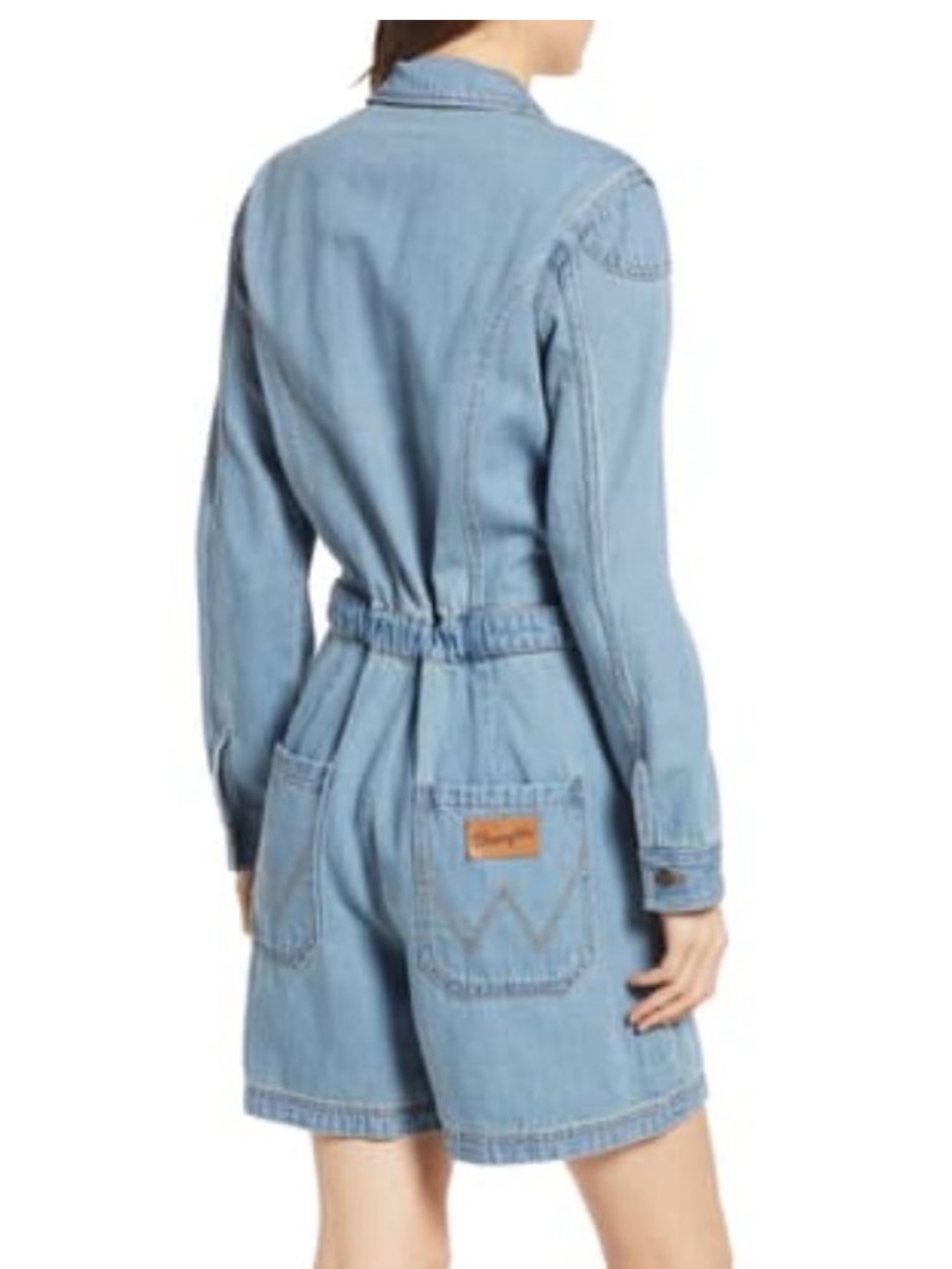 Wrangler Denim long sleeve Short Romper - Picture 6 of 12